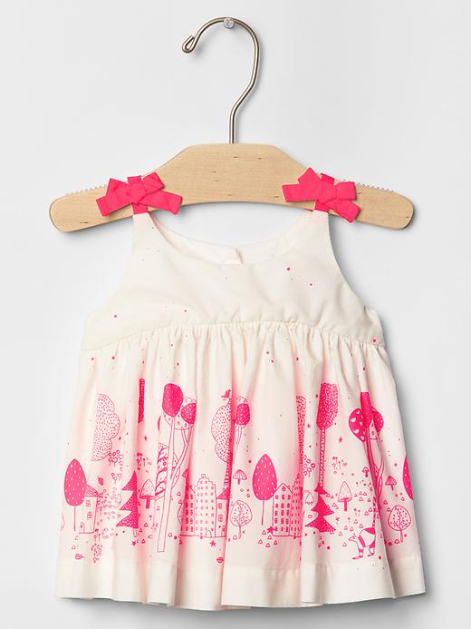 1 of 8 showing, with the color ivory frost of product Poplin park print top