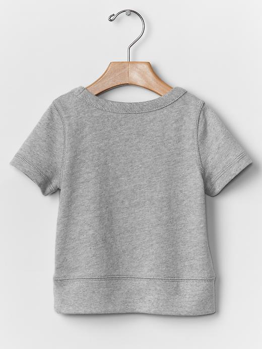 2 of 8 showing, with the color grey heather of product Americana short-sleeve sweatshirt