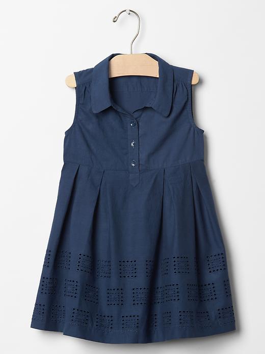 1 of 8 showing, with the color night of product Square eyelet tank shirtdress