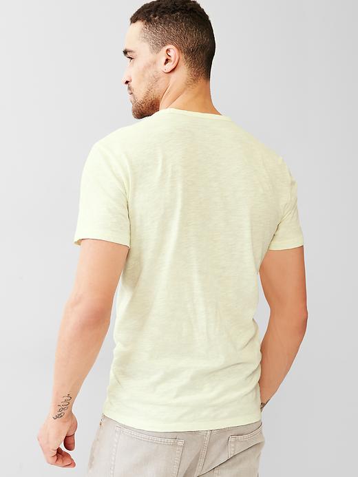 2 of 8 showing, with the color coconut of product Lived-in southwest stripe V-neck t-shirt