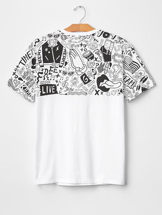 2 of 8 showing, with the color white of product Remix Project Yuka Chocomoo t-shirt (unisex)