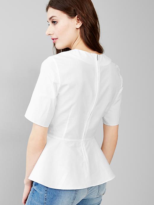 2 of 8 showing, with the color white of product Peplum top
