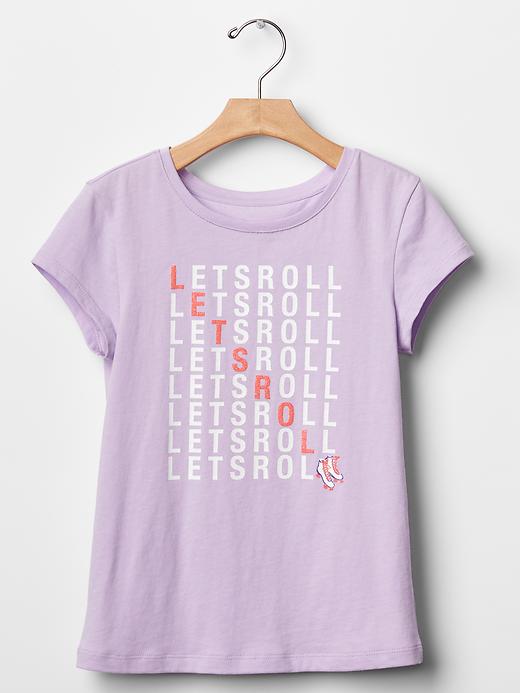 1 of 8 showing, with the color spring lilac of product Embellished graphic tee