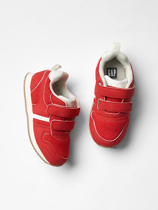 Retro mix fabric trainers Gap
