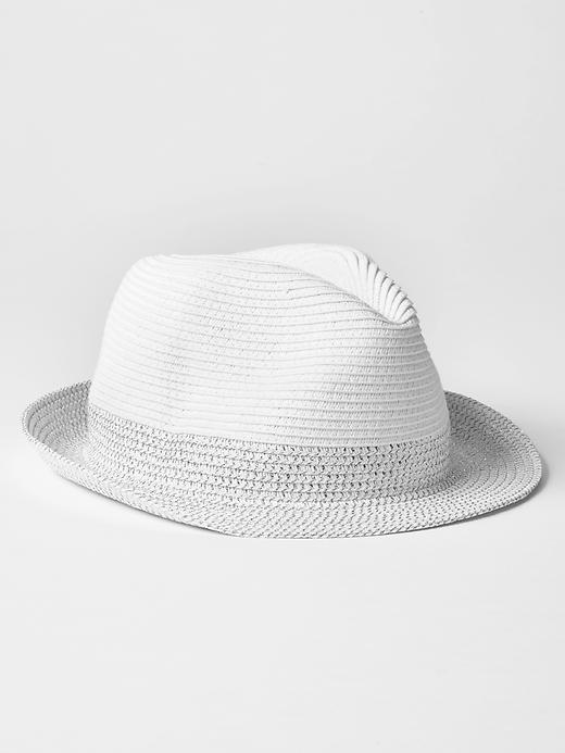 1 of 8 showing, with the color white of product Colorblock fedora