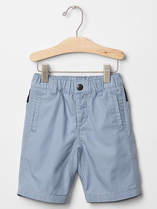 1 of 8 showing, with the color blue stone of product Pull-on colorblock shorts