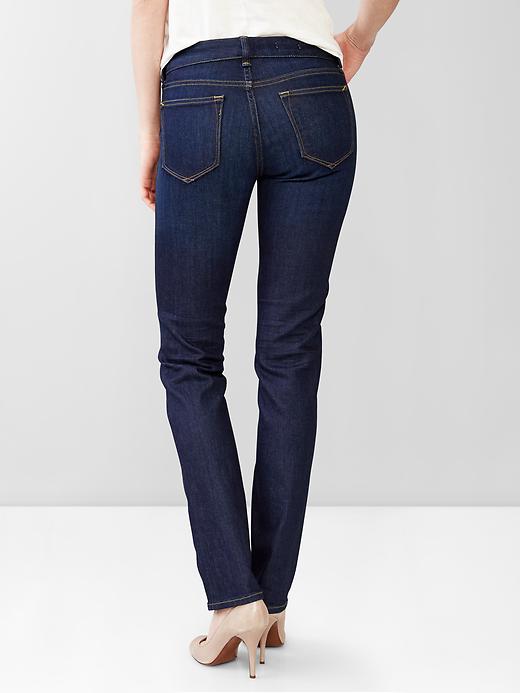 2 of 8 showing, with the color dark wash of product 1969 real straight jeans