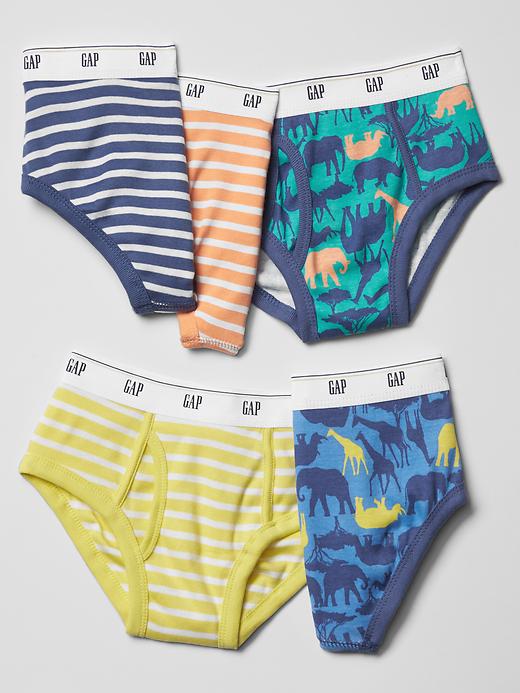1 of 8 showing, with the color multi of product Animal stripe underwear (5-pack)