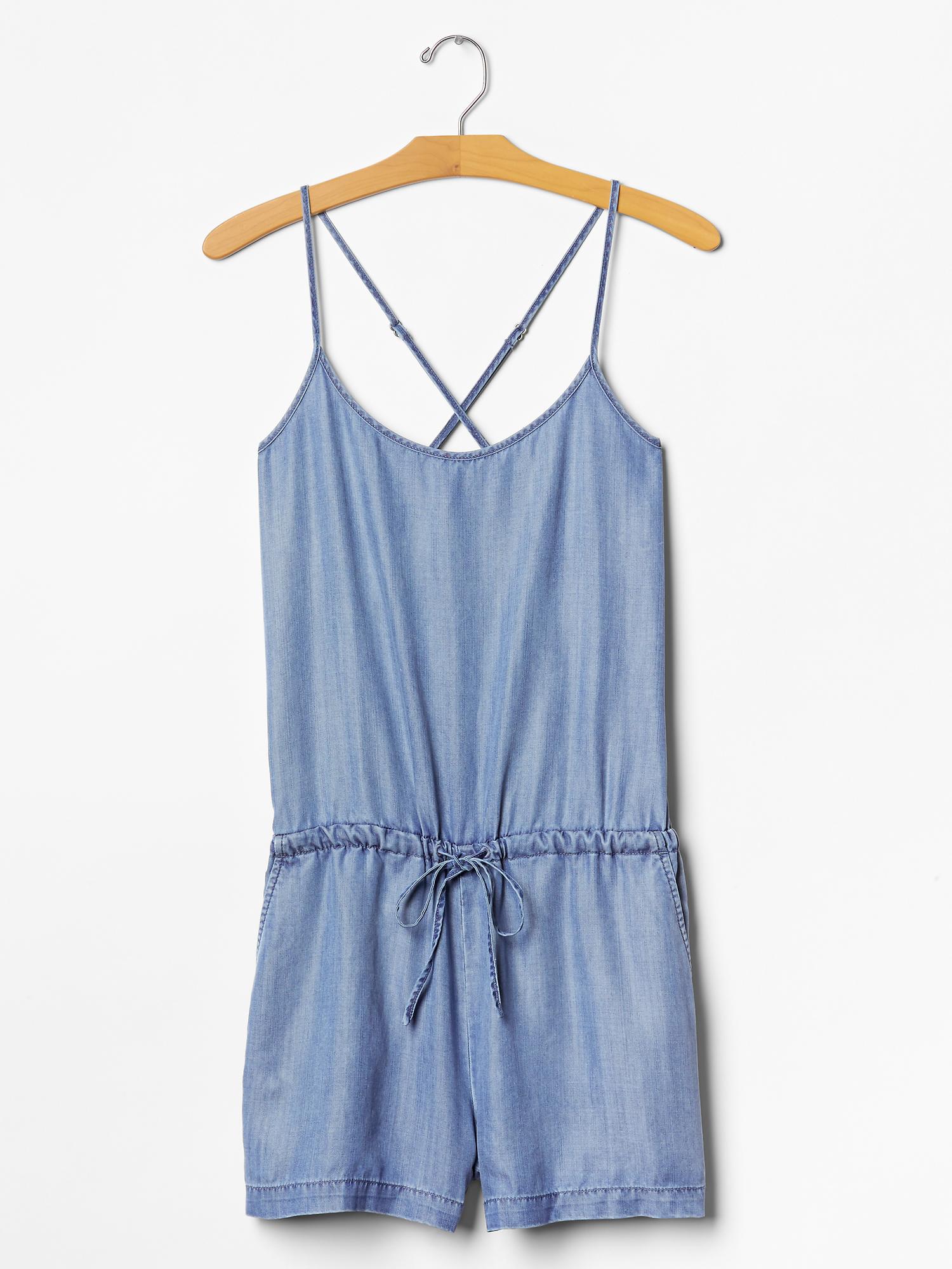 Женские комбинезоны Gap 1969 Tencel® denim cami romper — фото 5
