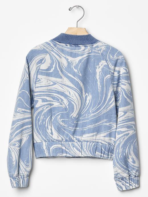 2 of 8 showing, with the color denim of product Marble denim raglan jacket