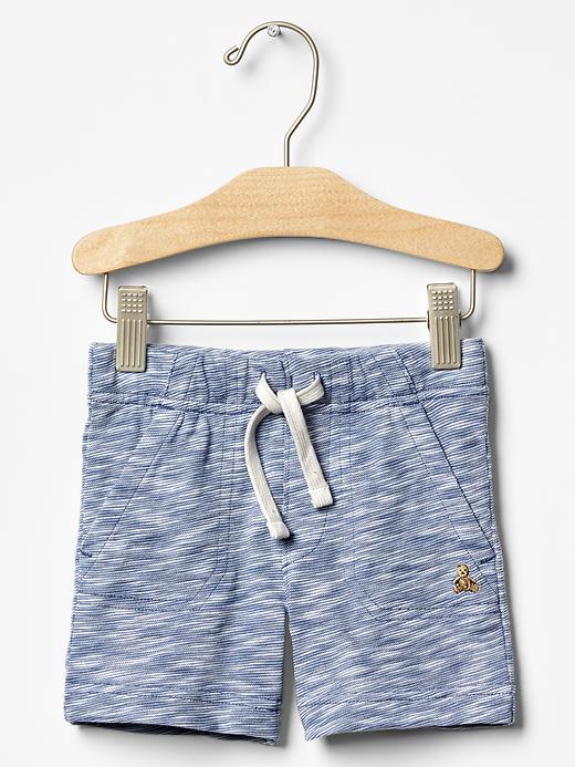 1 of 8 showing, with the color cornflower of product Pull-on knit shorts