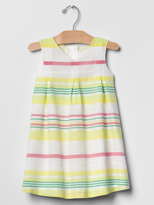 1 of 8 showing, with the color multi stripe of product Dobby stripe dress