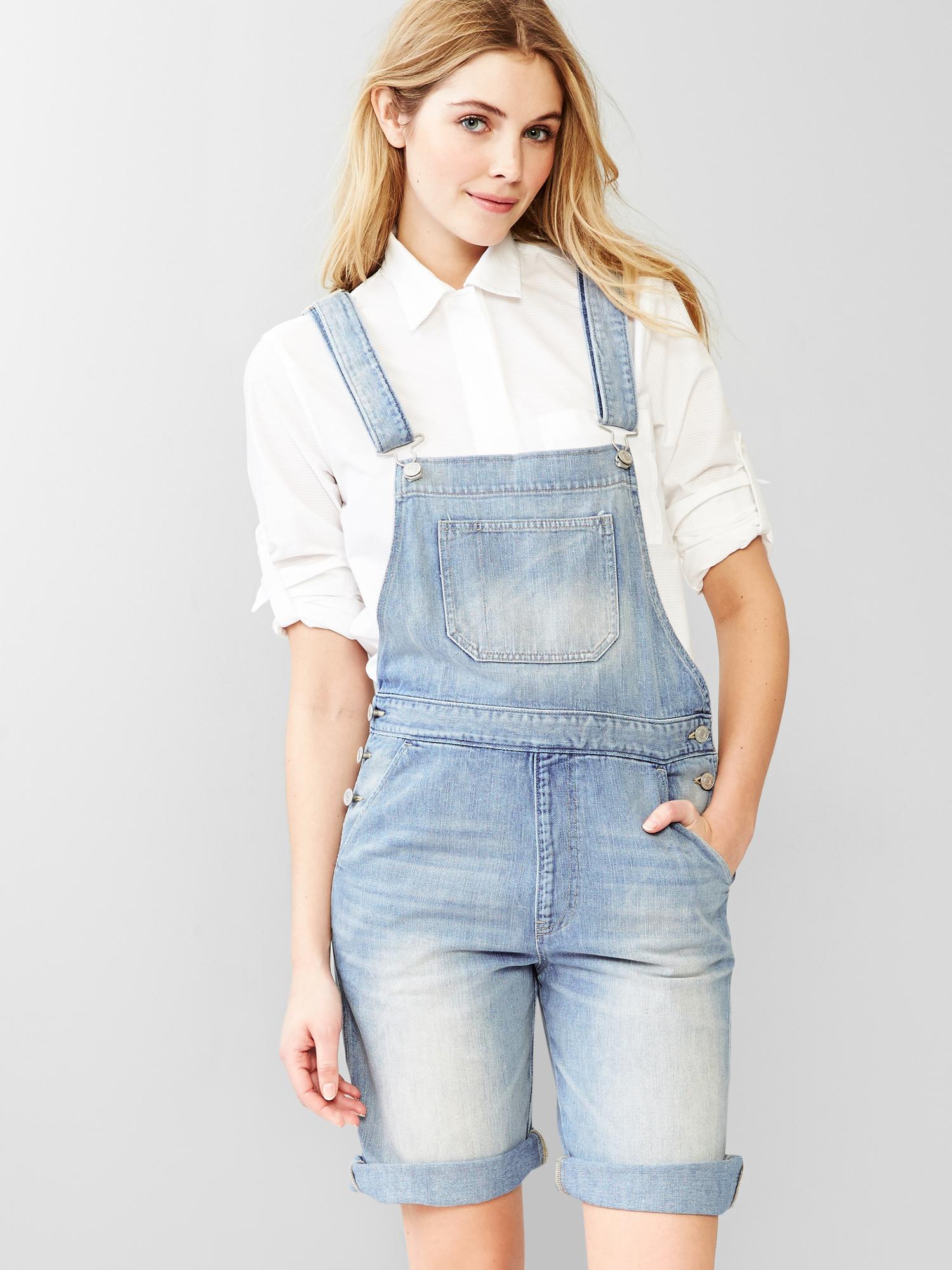 Женские комбинезоны Gap 1969 denim short overalls