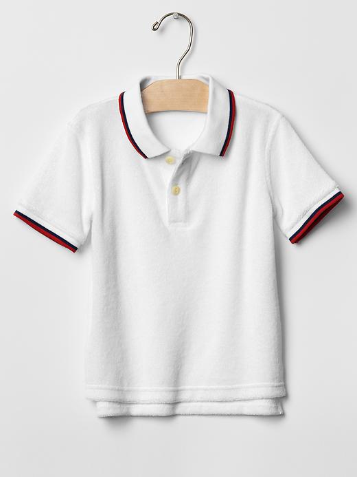 1 of 8 showing, with the color optic white of product Terry loop polo