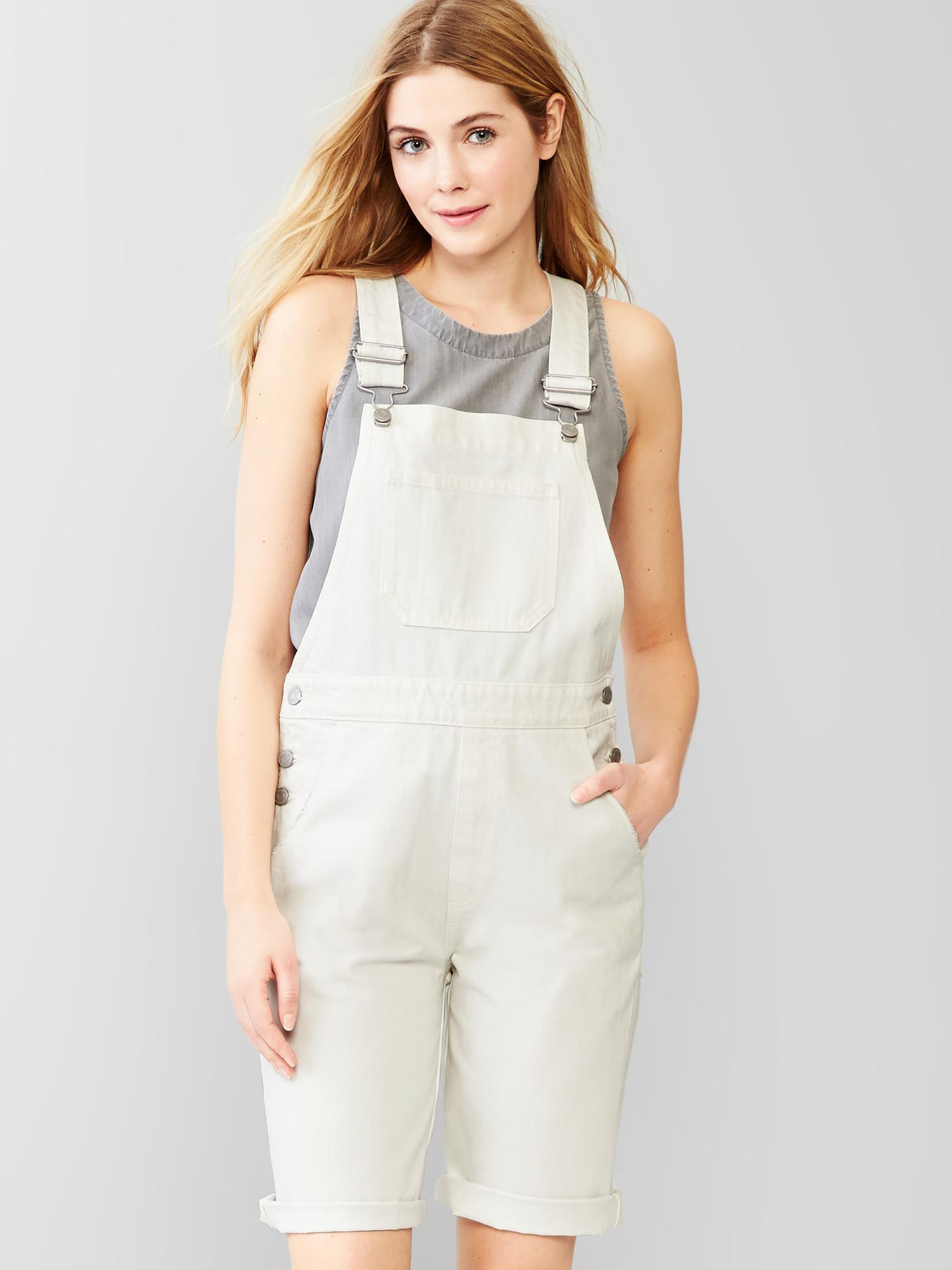 Gap 1969 denim bermuda overalls