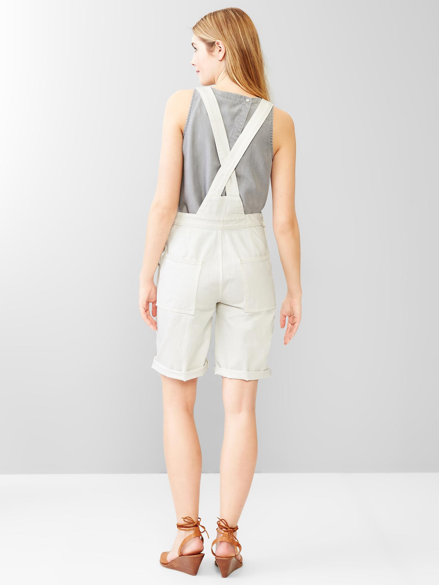 Gap 1969 denim bermuda overalls — фото 2