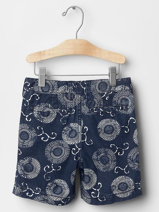 2 of 8 showing, with the color true indigo of product Printed flat front shorts
