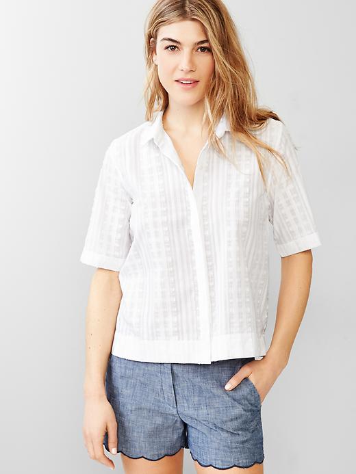 Checkered elbowsleeve shirt Gap