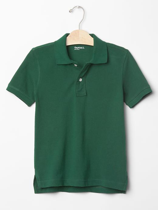 1 of 8 showing, with the color evergreen glamour of product Solid pique polo