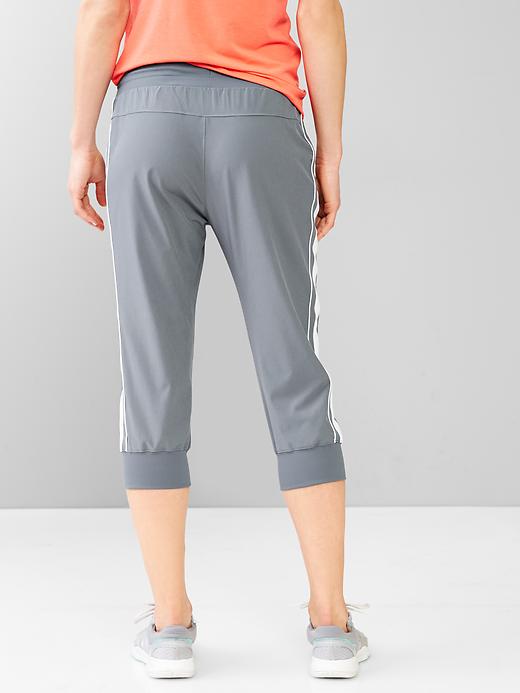 2 of 8 showing, with the color blue grey of product GapFit cropped woven joggers