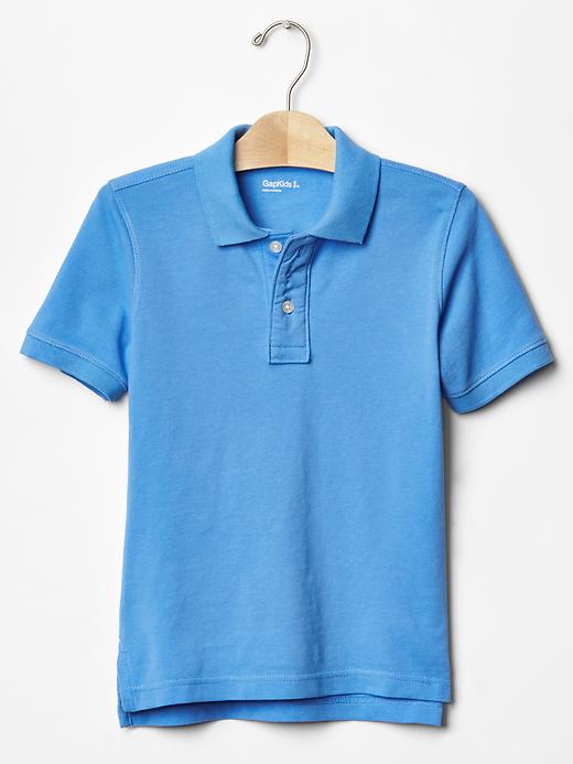 View large product image 1 of 1. Solid pique polo