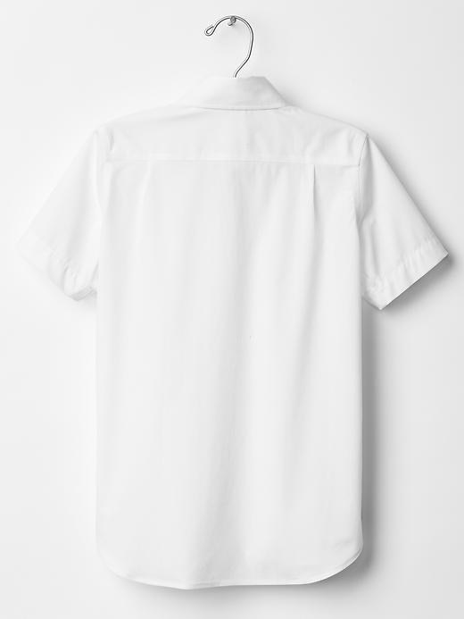 2 of 8 showing, with the color white of product Non-iron poplin shirt