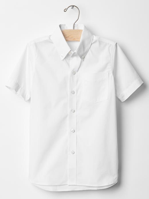 1 of 8 showing, with the color white of product Non-iron poplin shirt