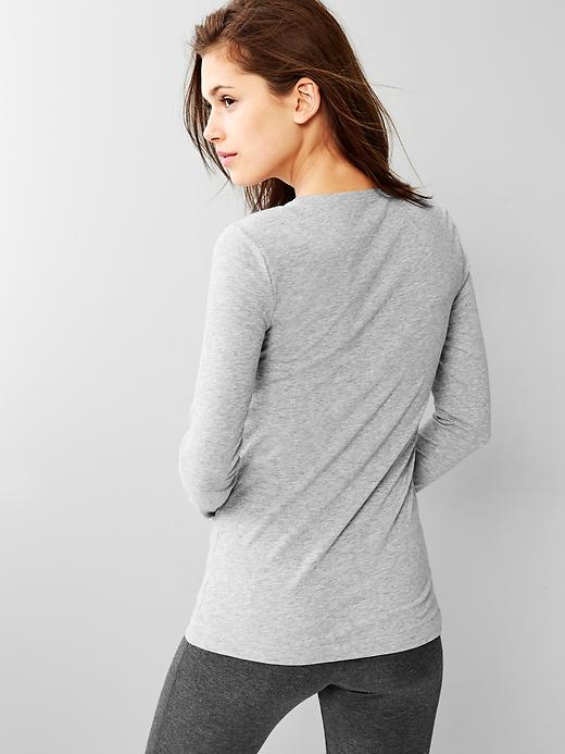 2 of 8 showing, with the color light heather gray of product Pure Body long-sleeve tee