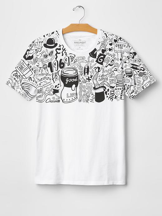 1 of 8 showing, with the color white of product Remix Project Yuka Chocomoo t-shirt (unisex)