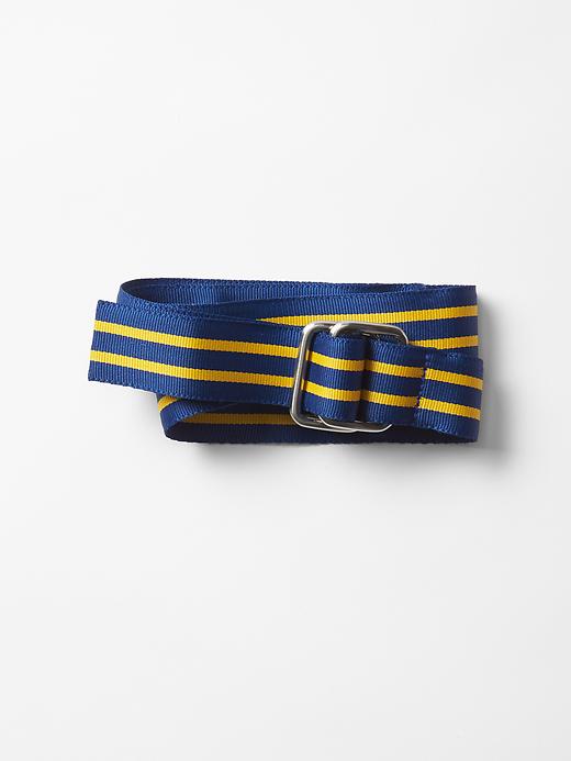 1 of 8 showing, with the color elysian blue of product Striped webbing belt
