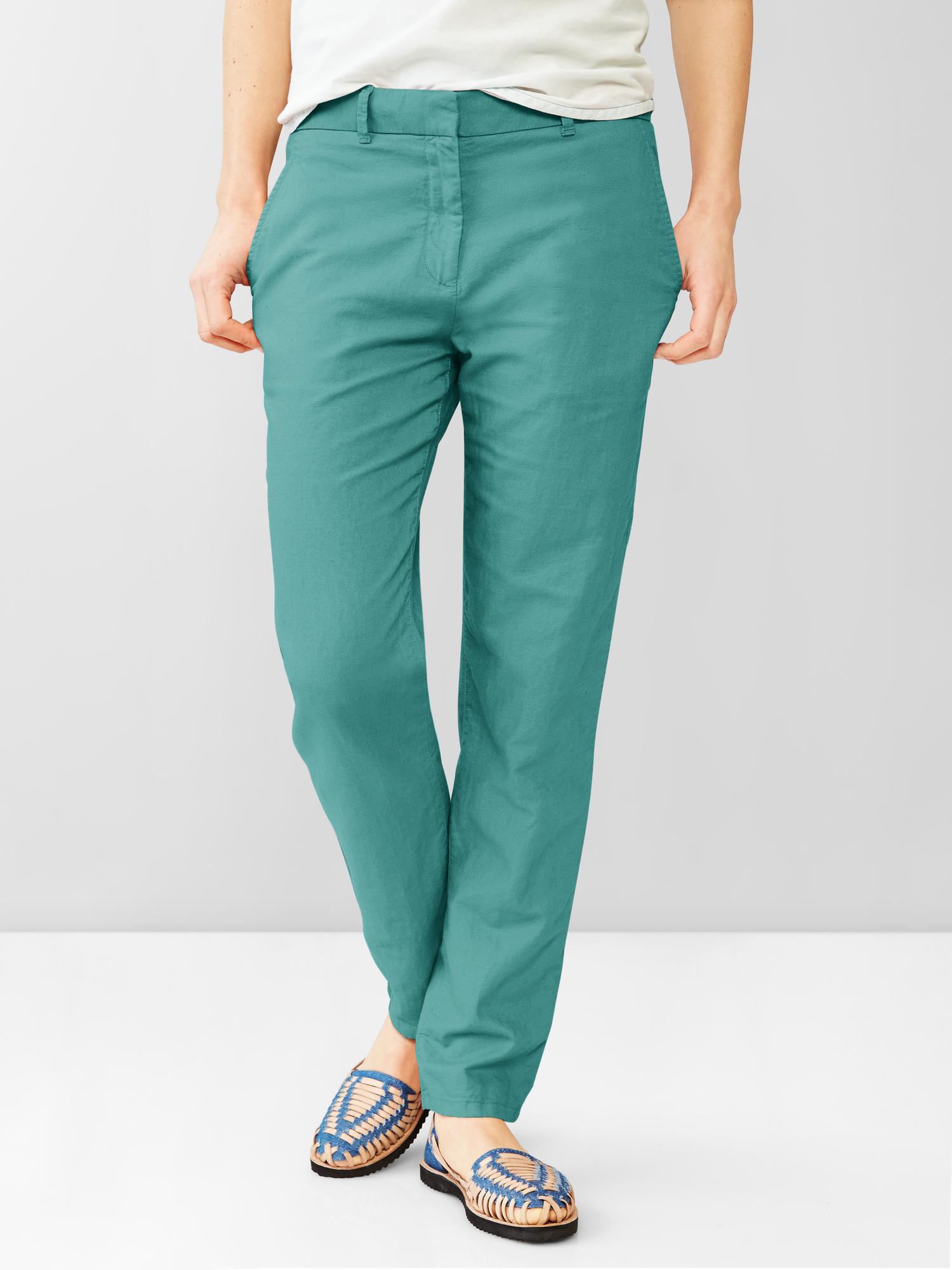 Brokeninstraight linen pants Gap