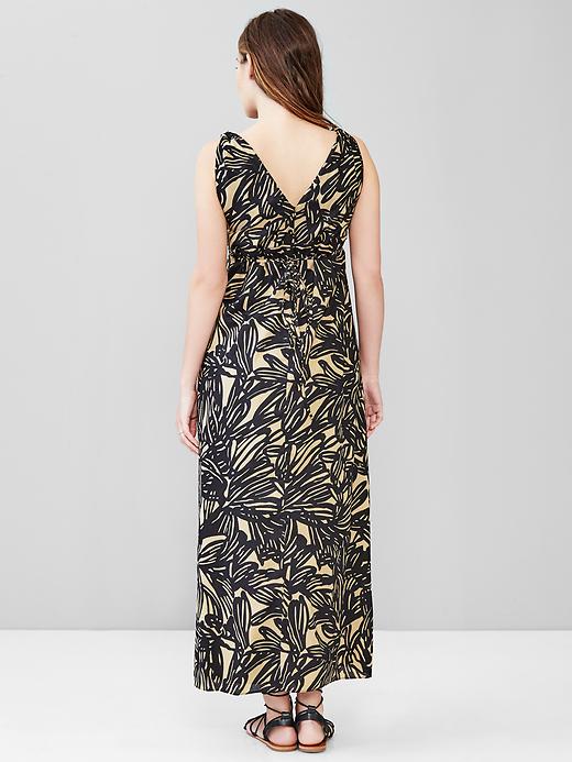 2 of 8 showing, with the color NEUTRAL BANANA PRINT of product Print maxi dress
