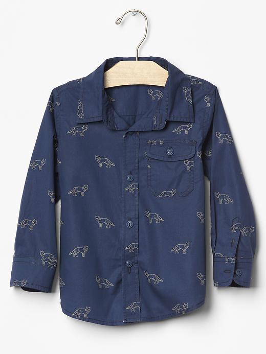 1 of 8 showing, with the color night sky of product Fox shirt