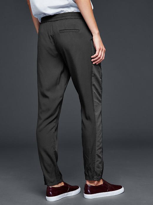 2 of 8 showing, with the color true black of product Solid drawcord soft pants