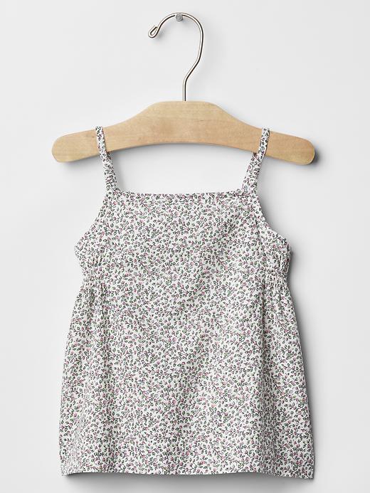1 of 8 showing, with the color snow cap of product Mini floral smocked tank