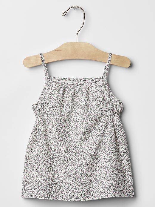 2 of 8 showing, with the color snow cap of product Mini floral smocked tank