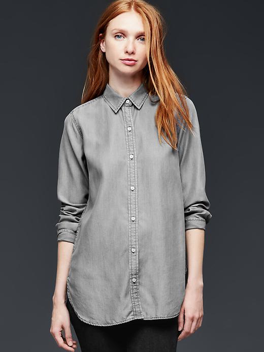 1 of 8 showing, with the color medium grey of product 1969 denim tunic