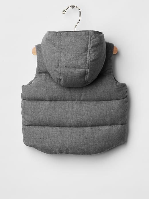 2 of 8 showing, with the color grey heather of product Flannel toggle vest