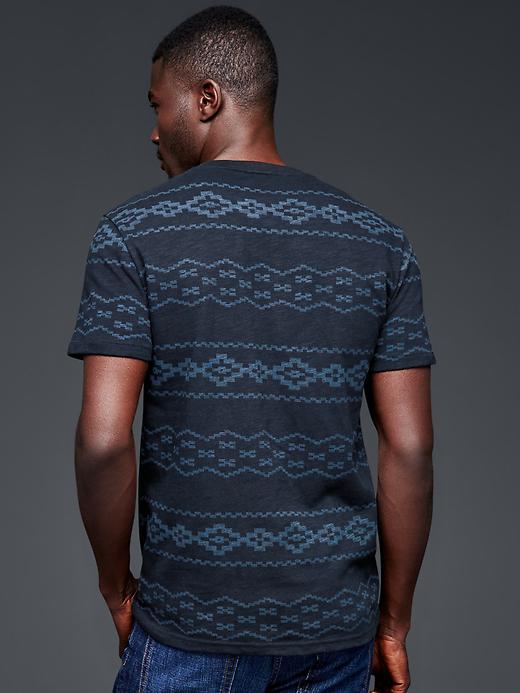 2 of 8 showing, with the color blue stripe of product Southwestern stripe henley