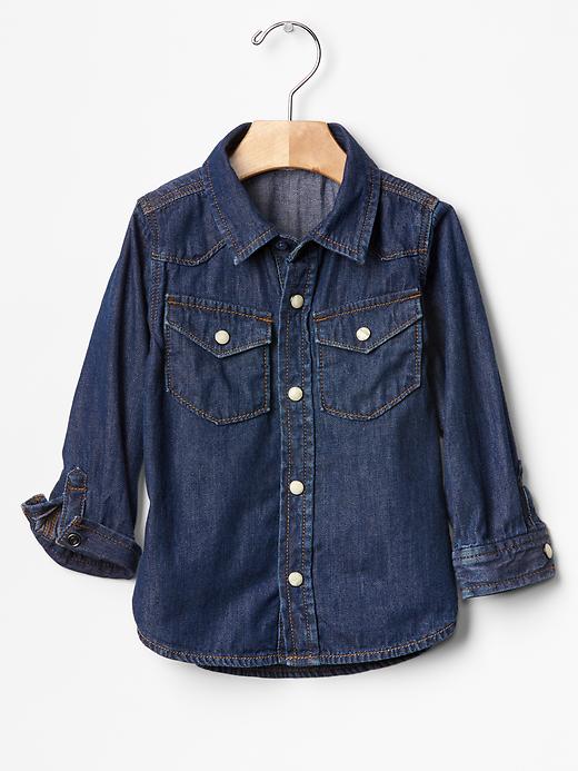 Image number 1 showing, 1969 denim western shirt