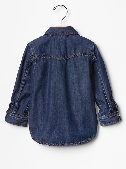 View large product image 2 of 2. 1969 denim western shirt