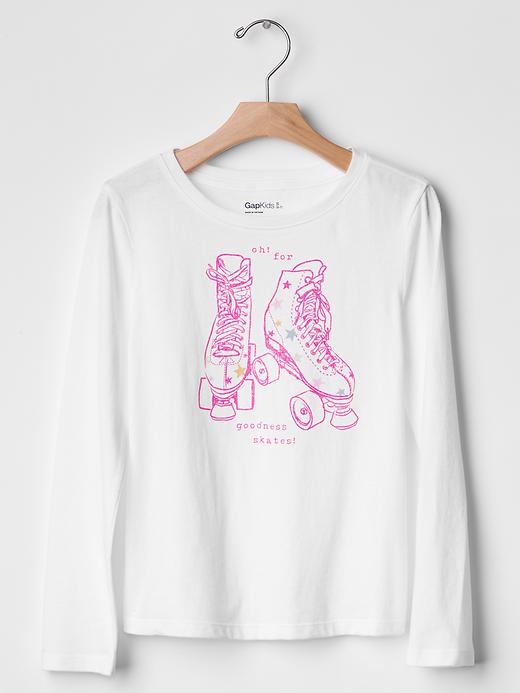 1 of 8 showing, with the color white of product Embellished graphic tee