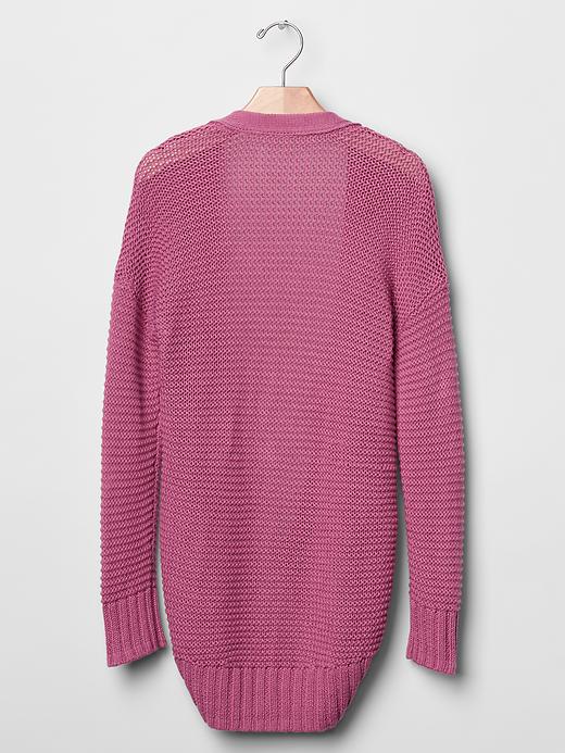2 of 8 showing, with the color pink raspberry of product Cocoon open cardigan