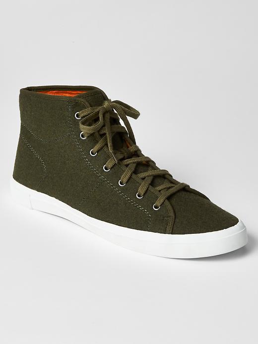 1 of 8 showing, with the color olive of product Hi-top sneakers