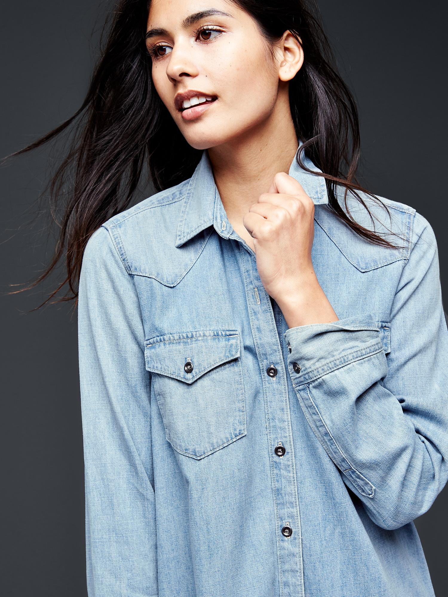 1969 denim western shirtdress | Gap