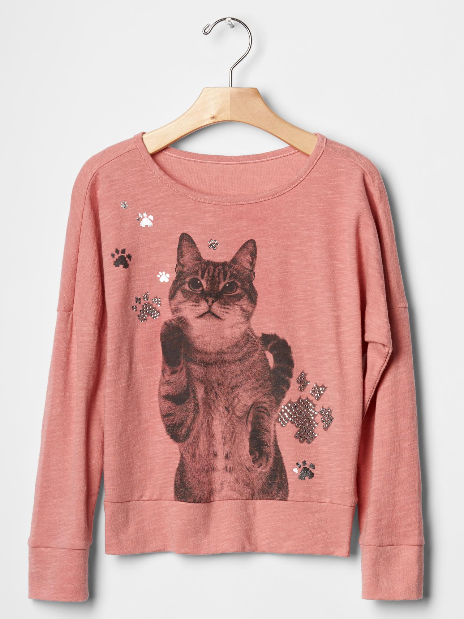 Embellished graphic dolman tee Gap