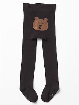 NWT GAP Cable Knit Bear Tights Bear Face Soft Bottom NEW Girls 12 24 2 3 4 5 