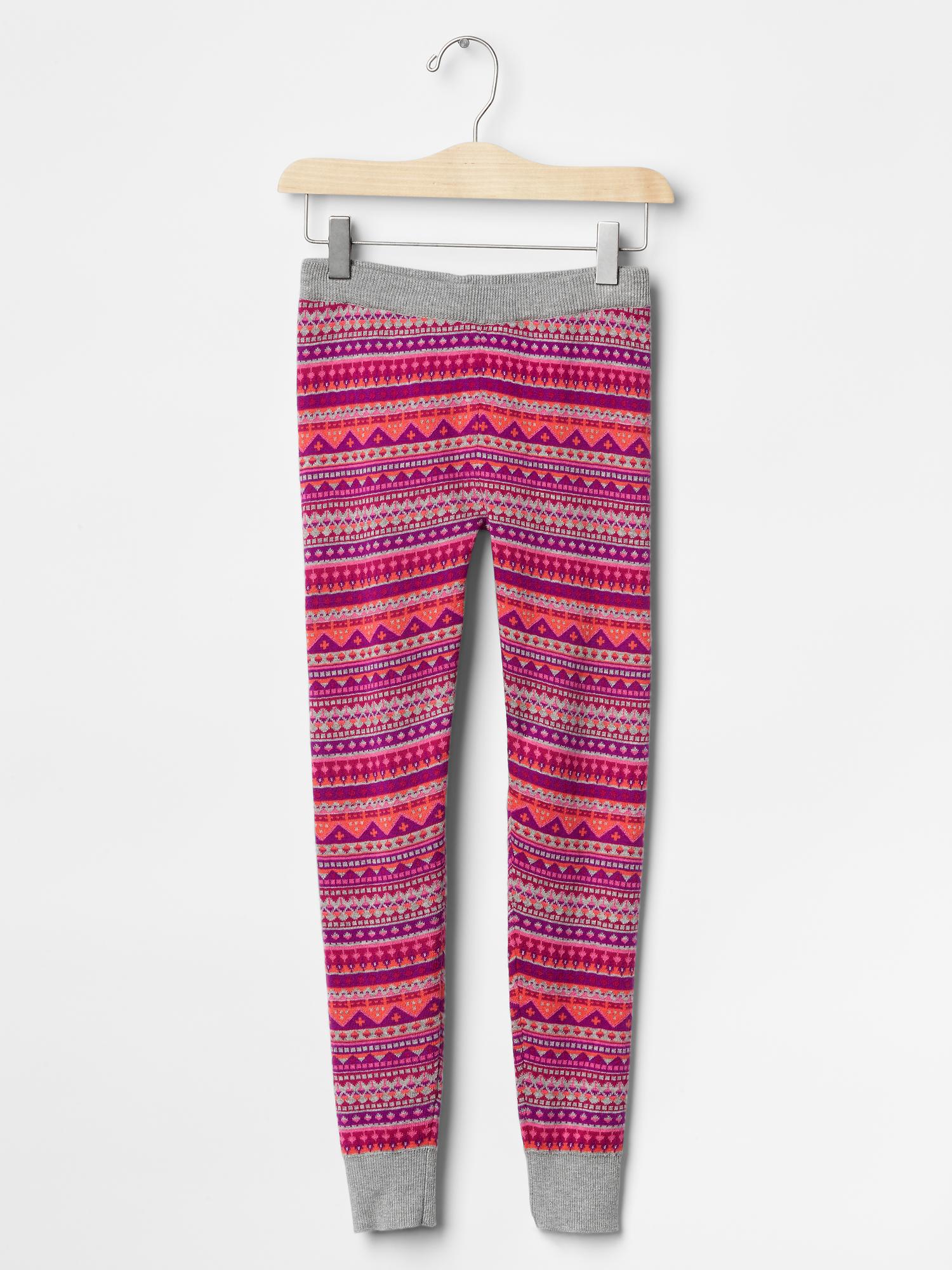 Fair isle sweater leggings