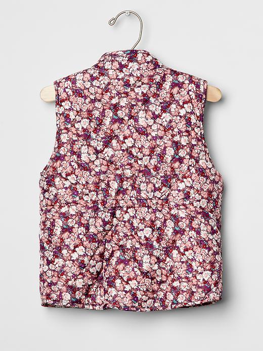 Image number 2 showing, Floral quilted vest