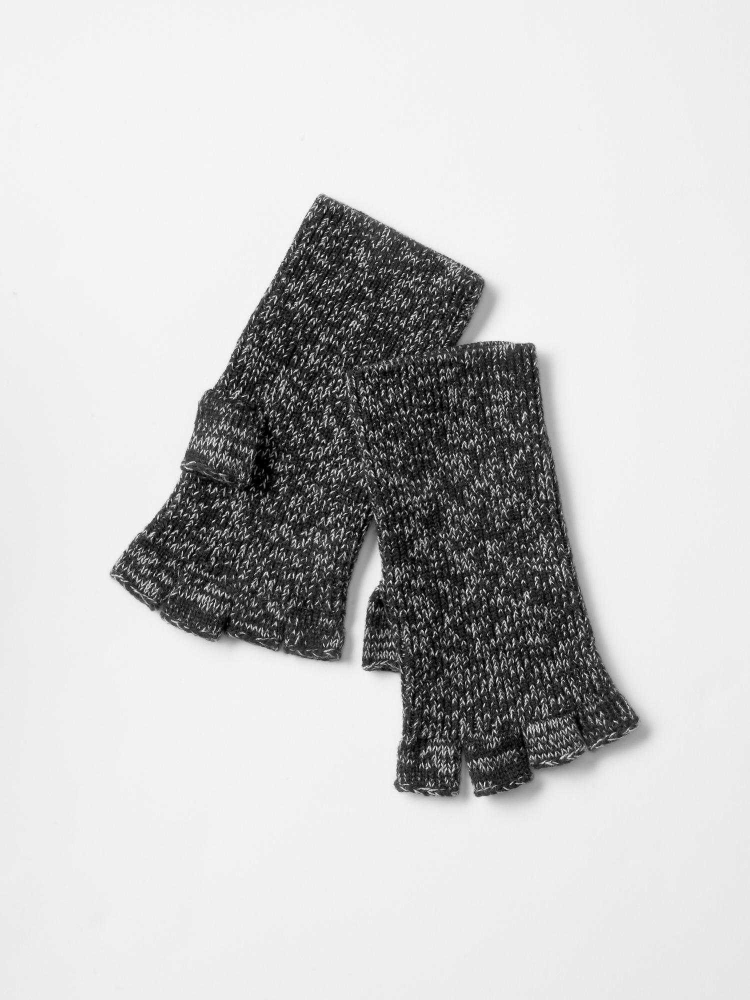 Marled fingerless gloves